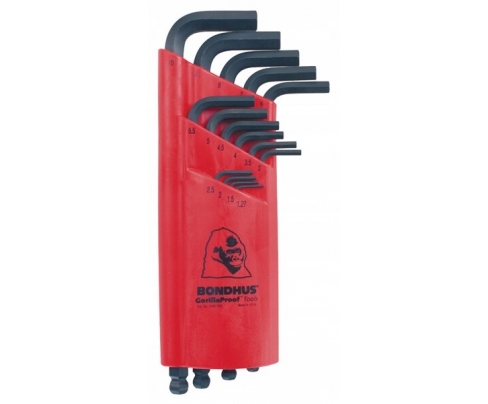 Set dugih imbus L-ključeva sa kugličnom glavom Bondhus HEX 1,27 - 10,0 10995 15 kom