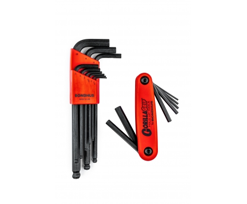 Set dugih imbus ključeva sa kugličnom glavom i ključevi na plastičnom držaču Bondhus Multi Pack HEX 14187 16 kom